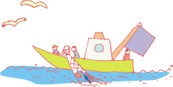 小田原港の漁船